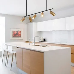 Modern 5-light Island Linear Track Light