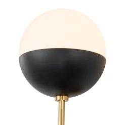 Modern 2-Light Opal Glass Globe Wall Sconce