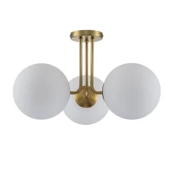 Modern 3-Light Opal Glass Globe Ceiling Light