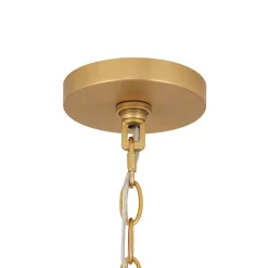 Modern Mid-Century Fabric Tall Cone Cage Pendant Light