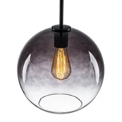 Modern Minimalist 1-light Smoked Grey Tinted Glass Globe Pendant