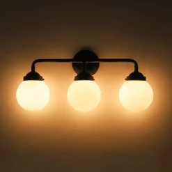 Modern Shine Opal Glass Globe Bathroom Vanity Wall Light