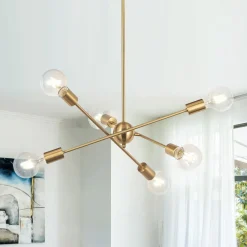 Modern Sphere Gold Sputnik Chandelier