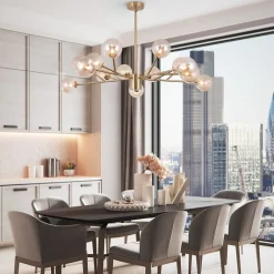 Modern Sputnik Branching Bubble Chandelier