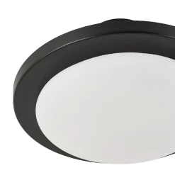 Nordic Black White Dimmable LED Round Semi Flush Mount