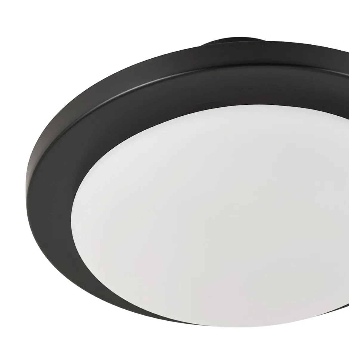 Nordic Black White Dimmable LED Round Semi Flush Mount