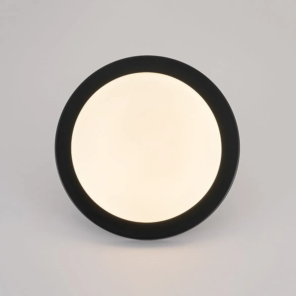 Nordic Black White Dimmable LED Round Semi Flush Mount
