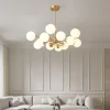 Opal Glass Globe Sputnik Chandelier