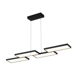 (OpenBox) Black 4-light Rectangular Dimmable LED Kitchen Island Pendant