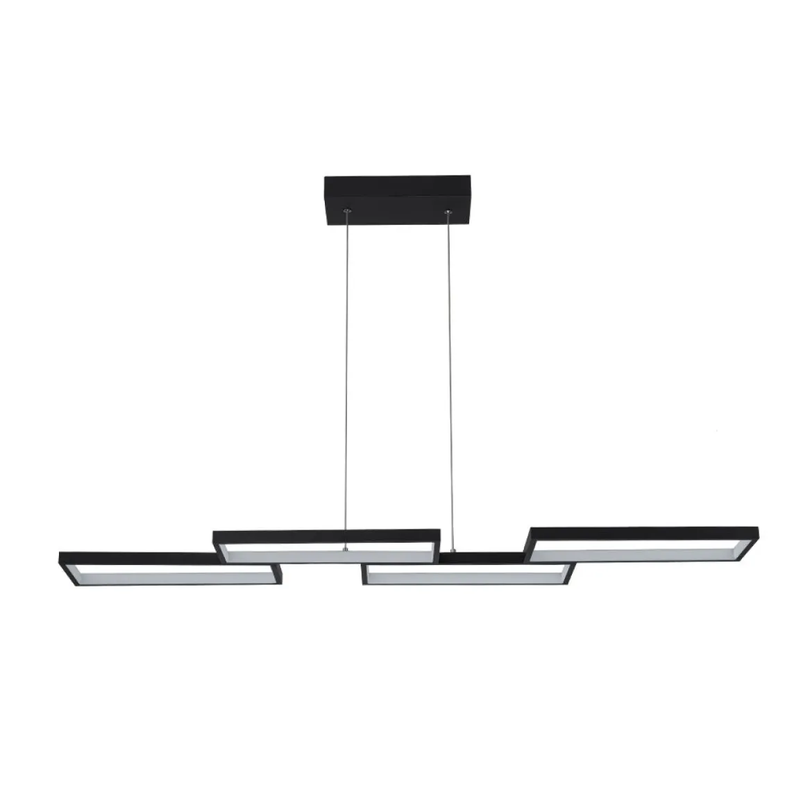 (OpenBox) Black 4-light Rectangular Dimmable LED Kitchen Island Pendant