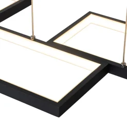 (OpenBox) Black 4-light Rectangular Dimmable LED Kitchen Island Pendant