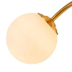 (OpenBox) Bloom Brass Frosted Glass Bubble Semi Flush Chandelier