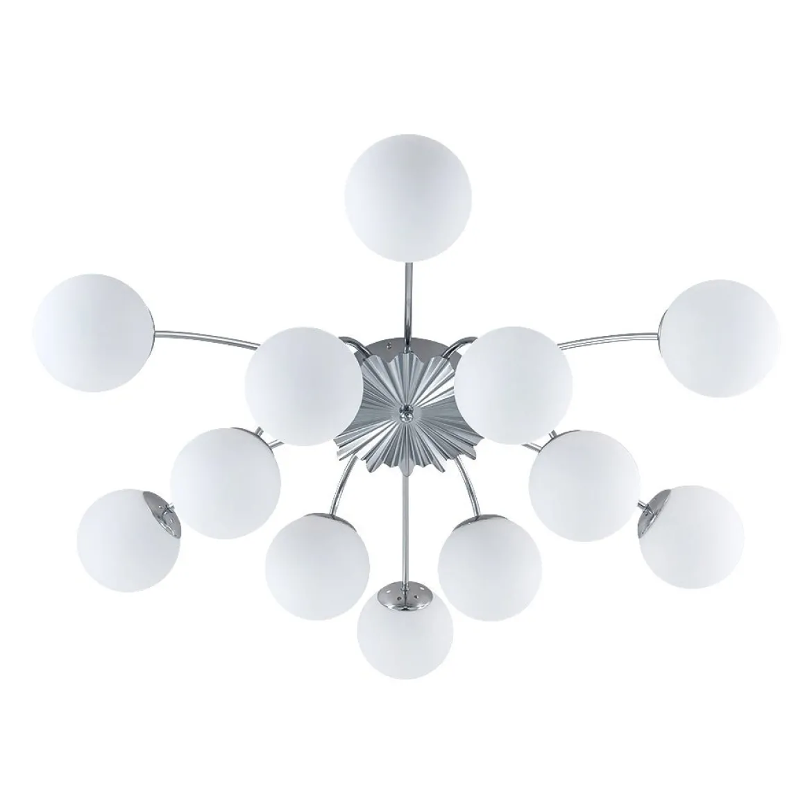 (OpenBox) Blossom 12-Light Opal Glass Bubble Semi Flush Chandelier