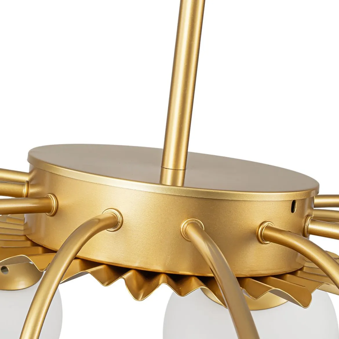 (OpenBox) Blossom 12-Light Opal Glass Bubble Semi Flush Chandelier