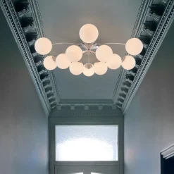 (OpenBox) Blossom 12-Light Opal Glass Bubble Semi Flush Chandelier