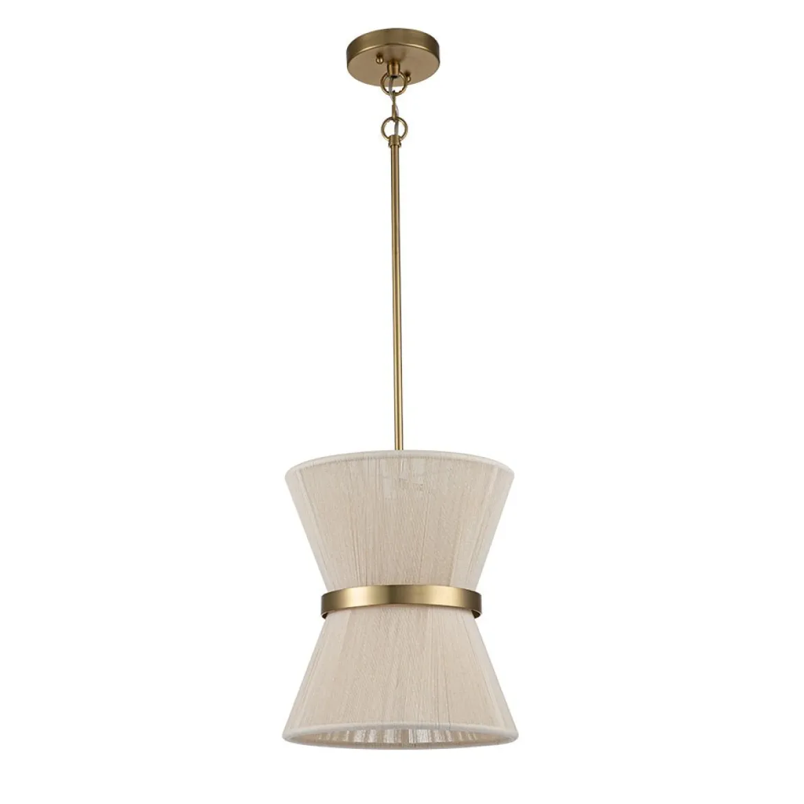 (OpenBox) Boho 2-Tier Woven Thread Tapered Drum Pendant Light