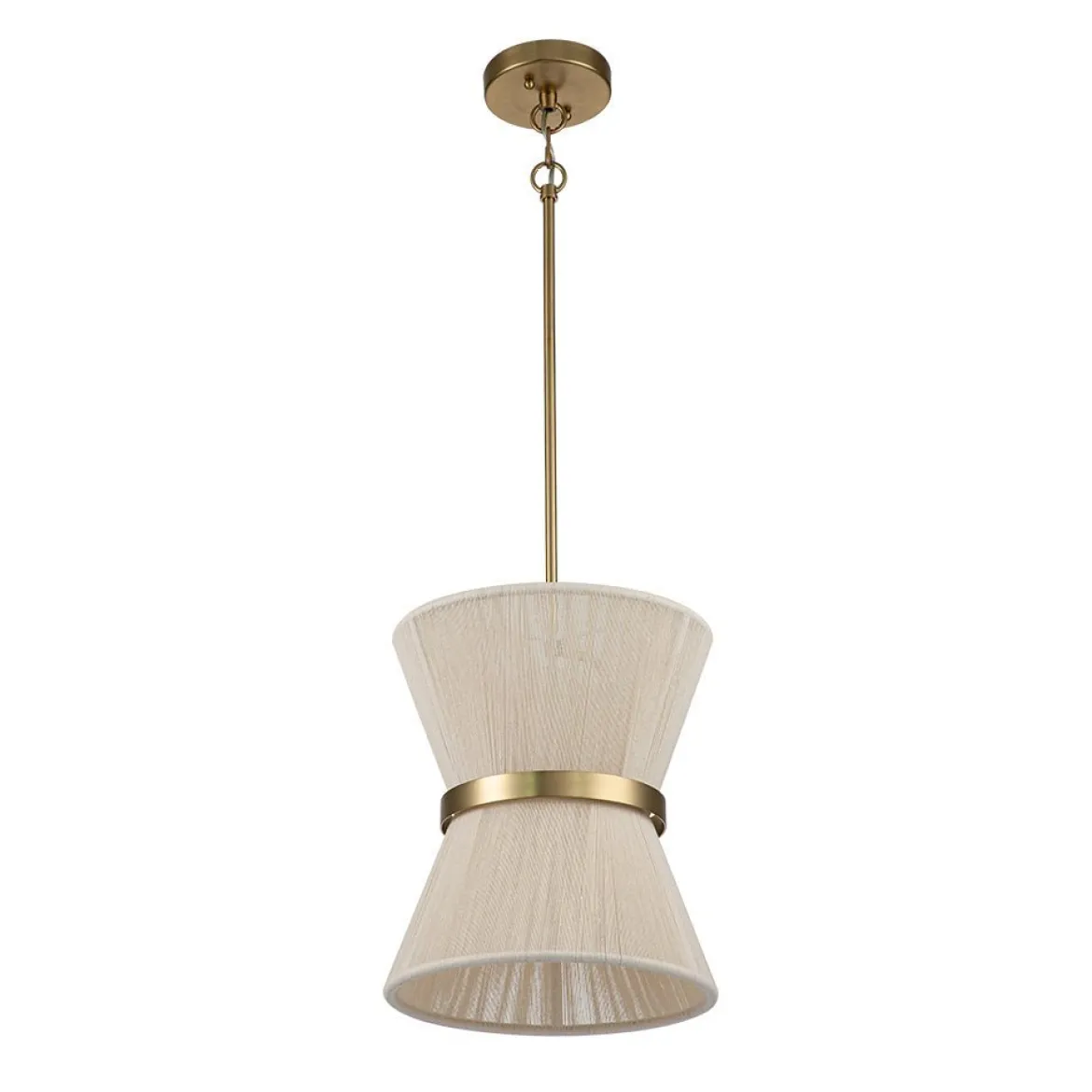 (OpenBox) Boho 2-Tier Woven Thread Tapered Drum Pendant Light