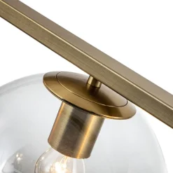 (OpenBox) Brass 5-Light Glass Globe Linear Pendant