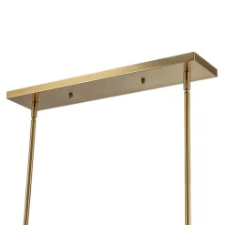 (OpenBox) Brass 5-Light Glass Globe Linear Pendant