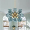 (OpenBox) Cluster Blue Glass Bubble Chandelier