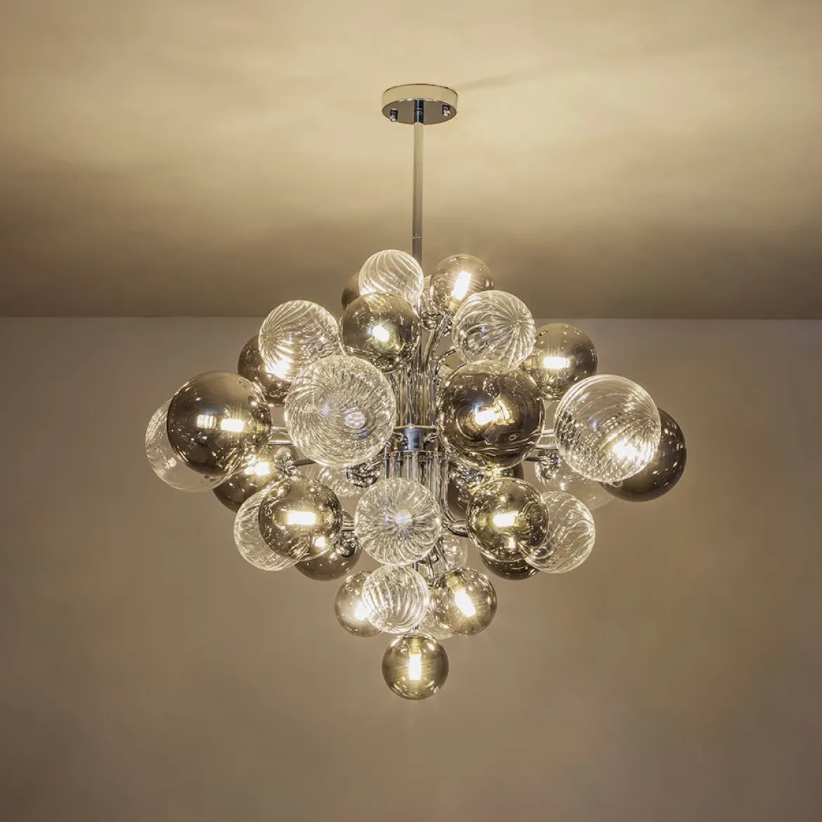 (OpenBox) Cluster Glass Globe Bubble Chandelier 23.6"/31.5" Wide Large Chandelier
