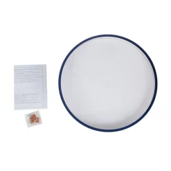 (OpenBox) Contemporary Brass Blue Round LED Semi Flush Lighting