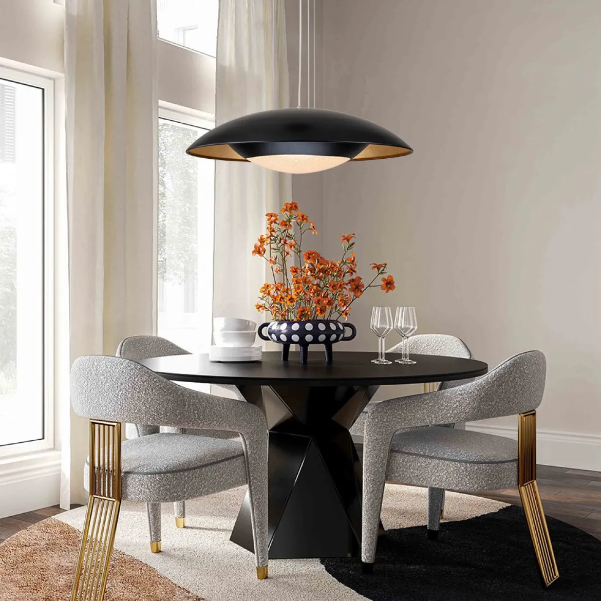 (OpenBox) Contemporary Dimmable Wide UFO LED Pendant Light