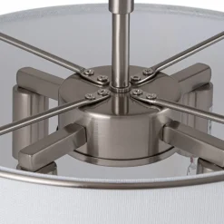 (OpenBox) Contemporary Wide Linen Drum Brass Semi Flush Mount