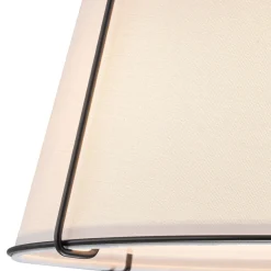 (OpenBox) Contemporary Wide Linen Drum Brass Semi Flush Mount