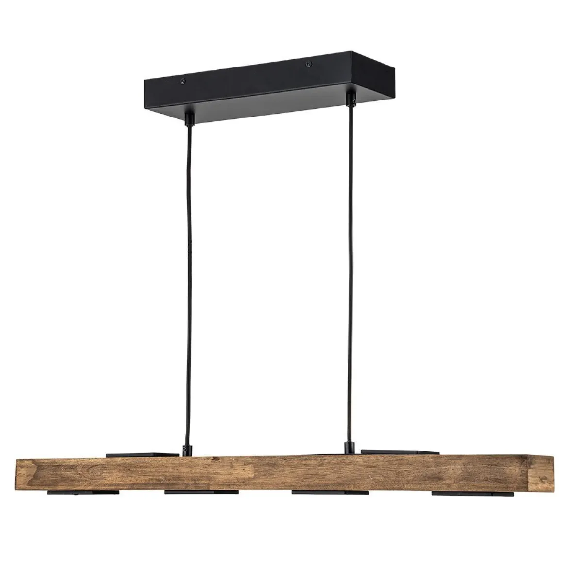 (OpenBox) Dimmable LED Linear Oak Wood Kitchen Island Pendant