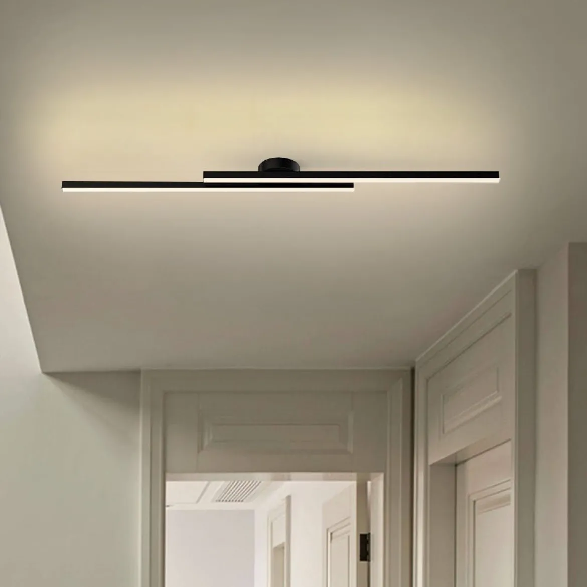 (OpenBox) Dimmable 2-Light Long Strip Linear LED Flush Mount