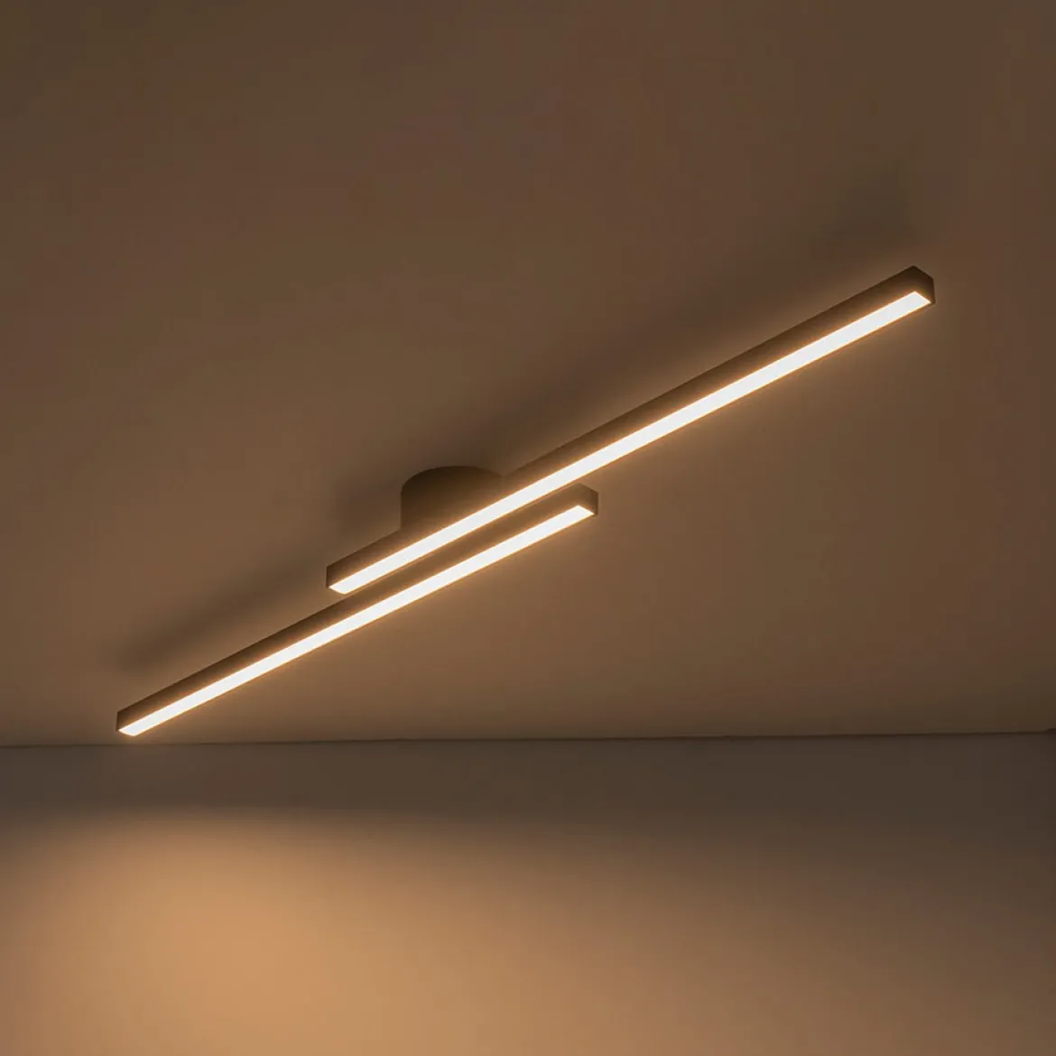 (OpenBox) Dimmable 2-Light Long Strip Linear LED Flush Mount
