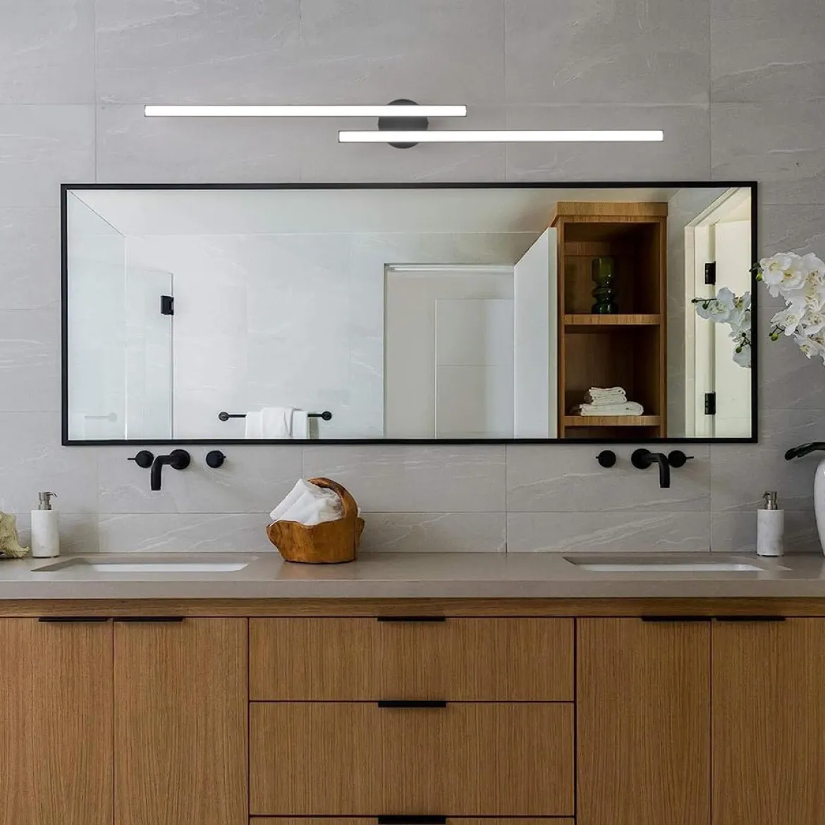 (OpenBox) Dimmable 2-Light Long Strip Linear LED Flush Mount