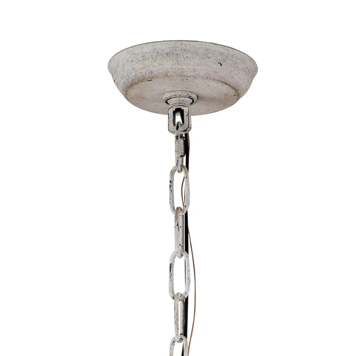 (OpenBox) Distressed White Shabby Chic Candle Style Chandelier