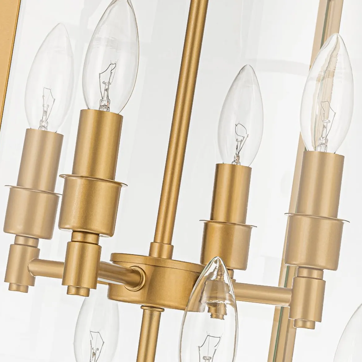 (OpenBox) Farmhouse Wide Clear Glass Cylinder Cage Pendant