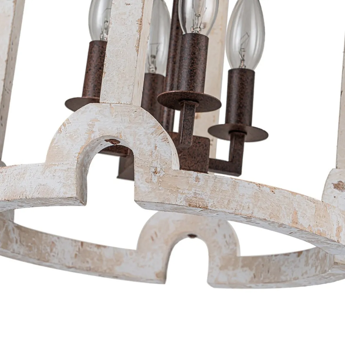 (OpenBox) Farmhouse Wood Cylinder Pendant Light