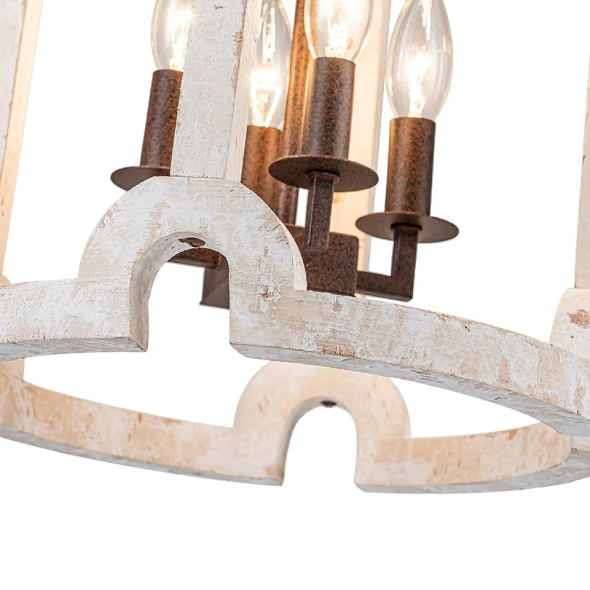 (OpenBox) Farmhouse Wood Cylinder Pendant Light