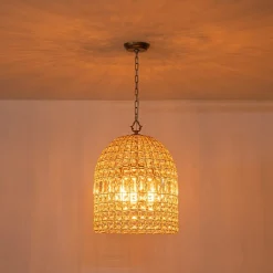 (OpenBox) French Antique Brass Crystal Cage Chandelier