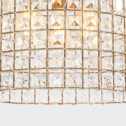 (OpenBox) French Antique Brass Crystal Cage Chandelier