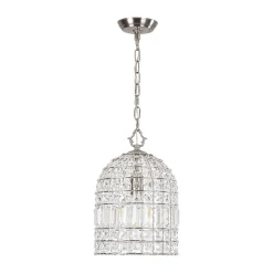 (OpenBox) French Antique Brass Crystal Cage Chandelier