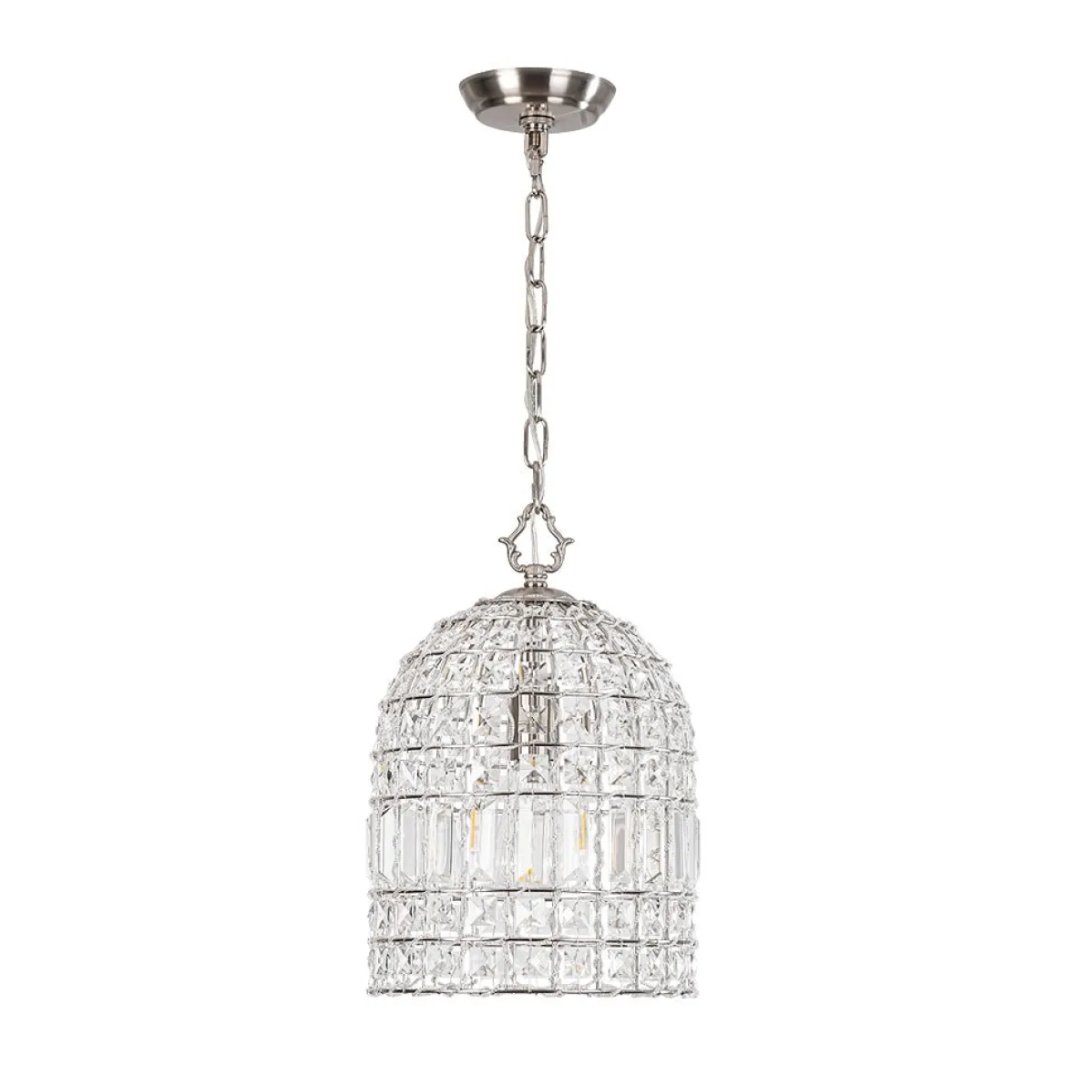 (OpenBox) French Antique Brass Crystal Cage Chandelier