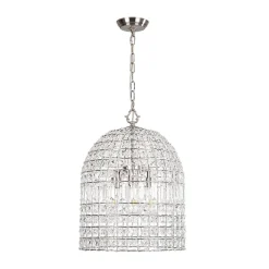 (OpenBox) French Antique Brass Crystal Cage Chandelier