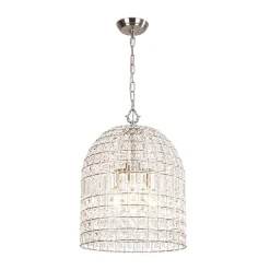 (OpenBox) French Antique Brass Crystal Cage Chandelier