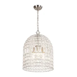 (OpenBox) French Antique Brass Crystal Cage Chandelier