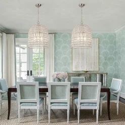 (OpenBox) French Antique Brass Crystal Cage Chandelier