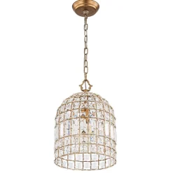 (OpenBox) French Antique Brass Crystal Cage Chandelier