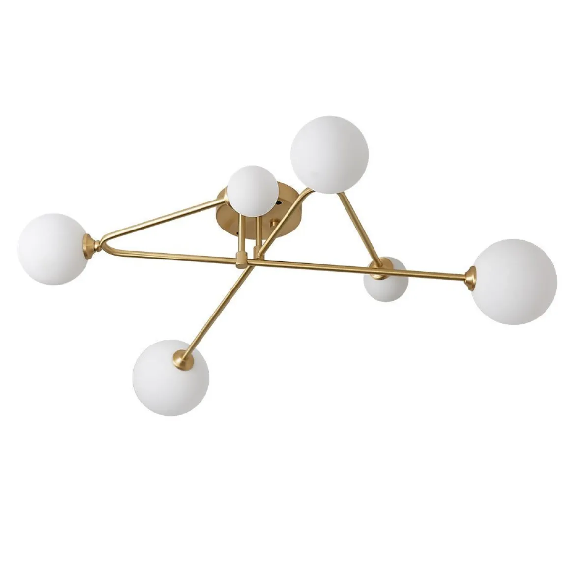 (OpenBox) Frosted Bubble Linear Sputnik Semi Flush Mount