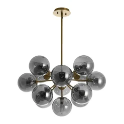 (OpenBox) Glam Dark Pearl Sputnik Smoked Glass Bubble Chandelier Light Fixture