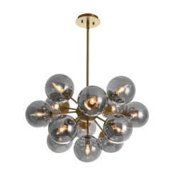 (OpenBox) Glam Dark Pearl Sputnik Smoked Glass Bubble Chandelier Light Fixture