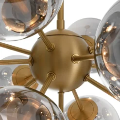 (OpenBox) Glam Dark Pearl Sputnik Smoked Glass Bubble Chandelier Light Fixture